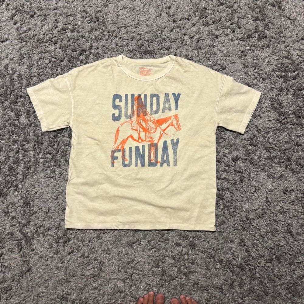 Sunday Funday Graphic Tee Boys L (10/12) Outdoor Sports Tshirt Kids